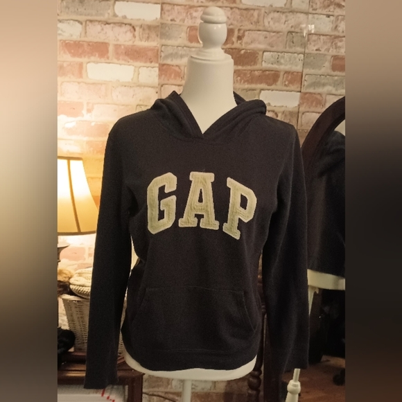 GAP Black Hoodie with Cream Logo - Picture 1 of 2